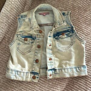 Girls 4T Crop Jean Vest